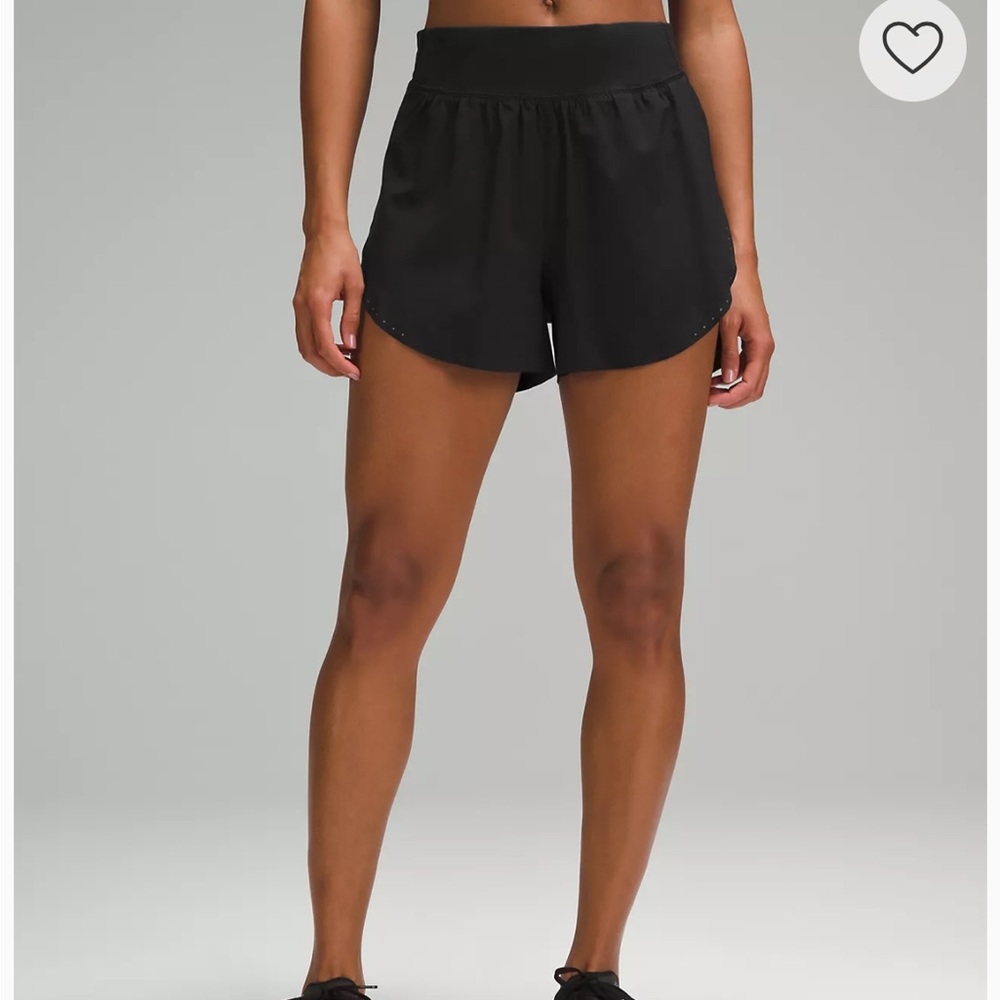 Lululemon Fast & Free Reflective High-Rise Classic-Fit Short 3" - Navy Size 4